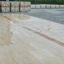 Light travertine filled polished