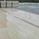 Light travertine filled polished